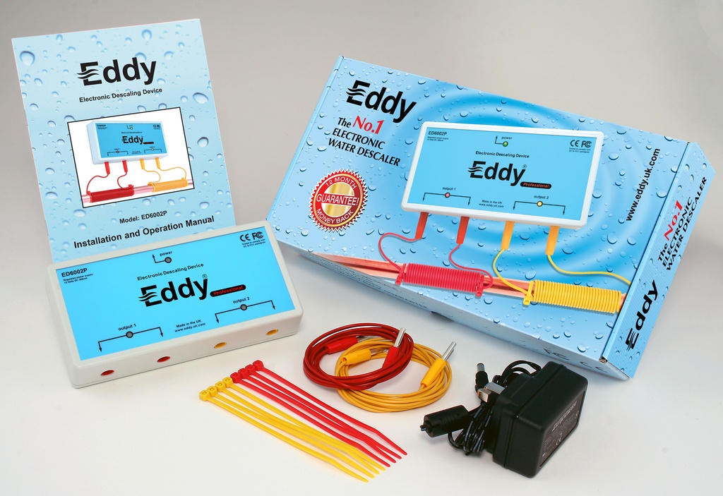Eddy electronic water descaler pack shot for Oman